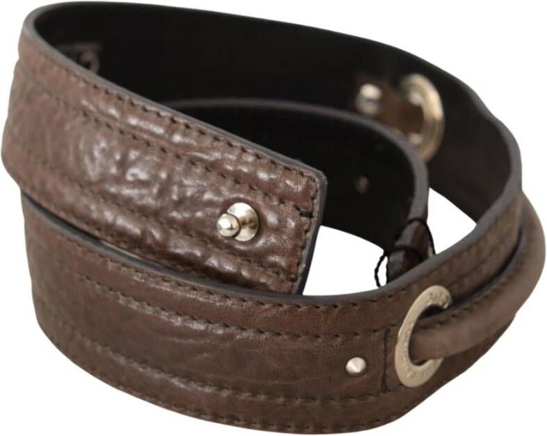 Costume National Bruin Leren Mode Riem Bruin Dames