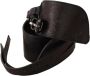 Costume National Dark Brown Leather Double Buckle Belt Bruin Dames - Thumbnail 2