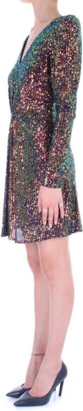 Costume National Glitterdetail Achterkant Rits Jurk Meerkleurig Dames