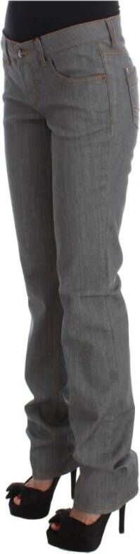 Costume National Gray Cotton Regular Fit Denim Jeans Grijs Dames