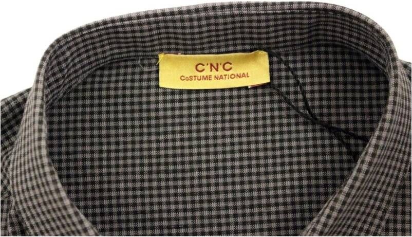 Costume National Gray linen Casual overhemd Grijs Heren
