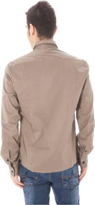 Costume National Green Shirt Beige Heren