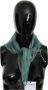 Costume National Groene Zijden Sjaal met Logo Details Green Dames - Thumbnail 2