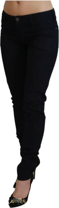Costume National Logo Skinny Jeans Zwart Vrouwen Zwart Dames