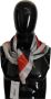 Costume National Logo Zijden Sjaal Grijs en Rood Geruit Print Meerkleurig Dames - Thumbnail 2