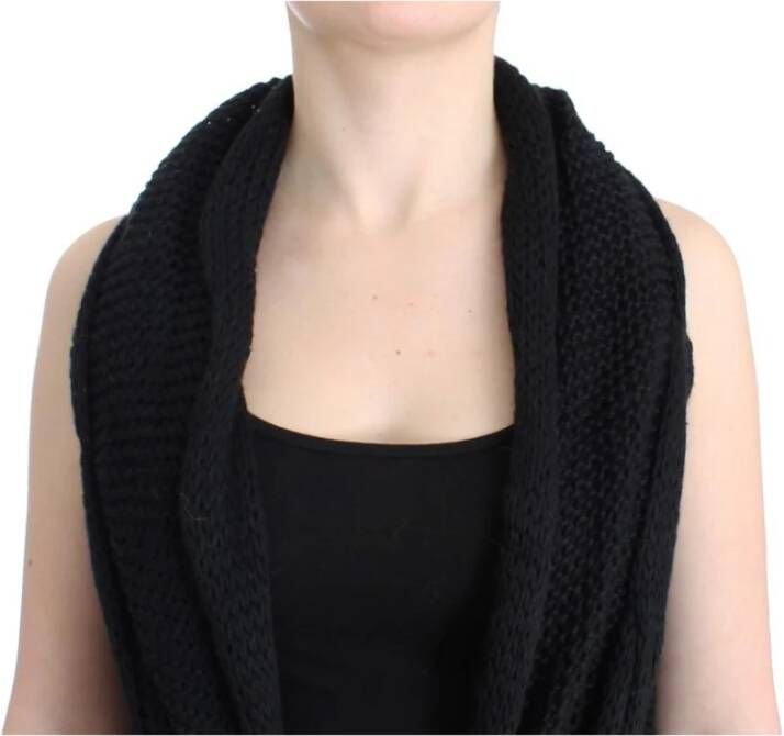Costume National mouwloos gebreide Cardigan Black Dames