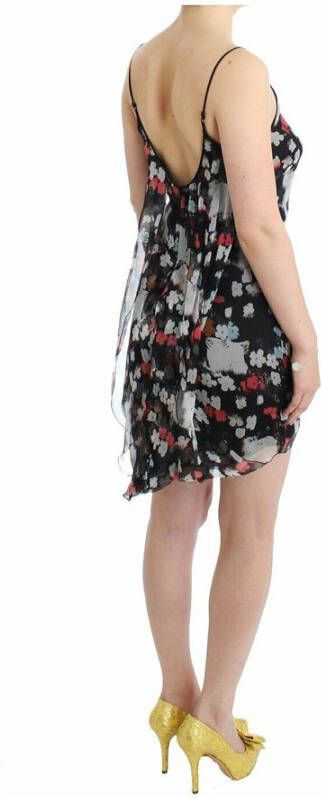 Costume National Zijden mini -jurk Zwart Dames