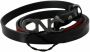 Costume National Black Skinny Leather Logo Buckle Belt Zwart Unisex - Thumbnail 2