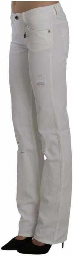 Costume National Slanke rechte jeans Wit Dames