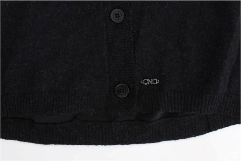 Costume National Stijlvolle Grijze Cardigan met Logo Details Grijs Dames