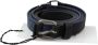 Costume National Zwart Blauw Leren Zilveren Logo Riem Black Unisex - Thumbnail 3