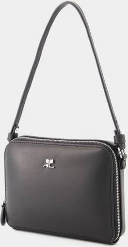 Courrèges Cloud Reflex Tas van Glad Kalfsleer Zwart Dames