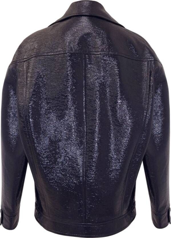 Courrèges Donkerblauwe jas met futuristische silhouet Black Dames