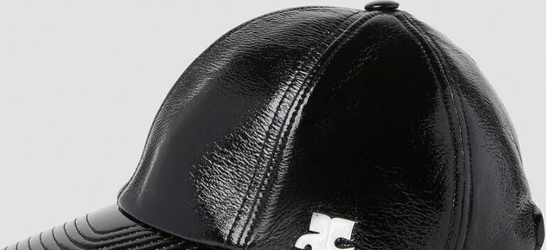 Courrèges Vinyl Baseball Cap Zwart Heren