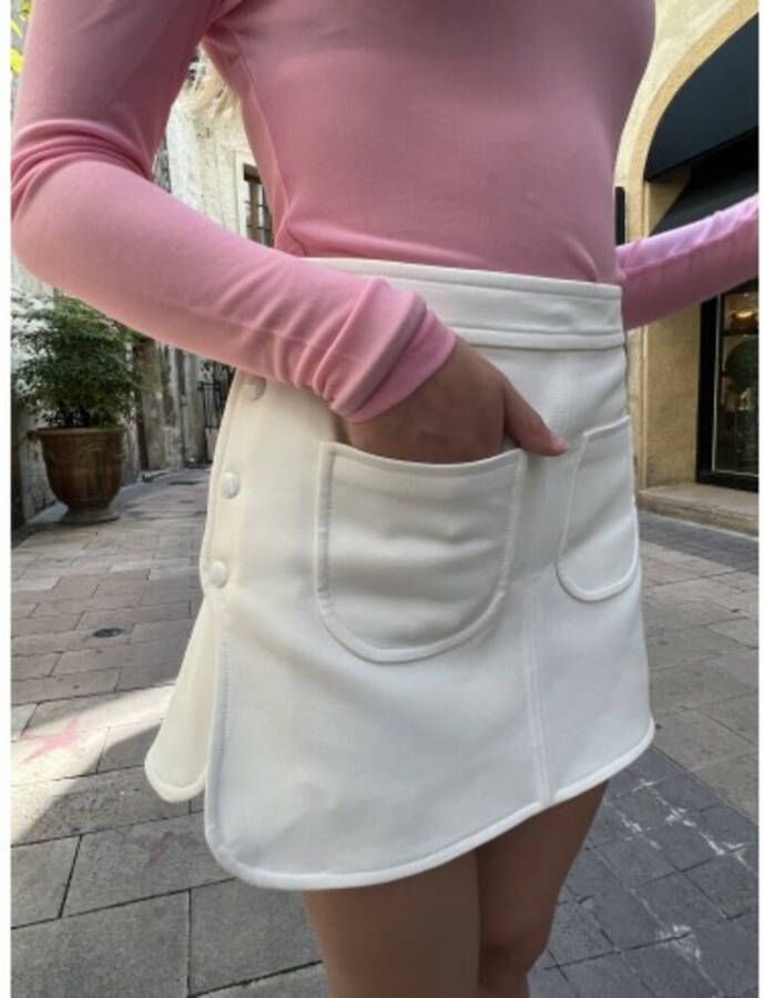 Courrèges Korte rok Verhoog je stijl met deze luxe mini witte rok Wit Dames