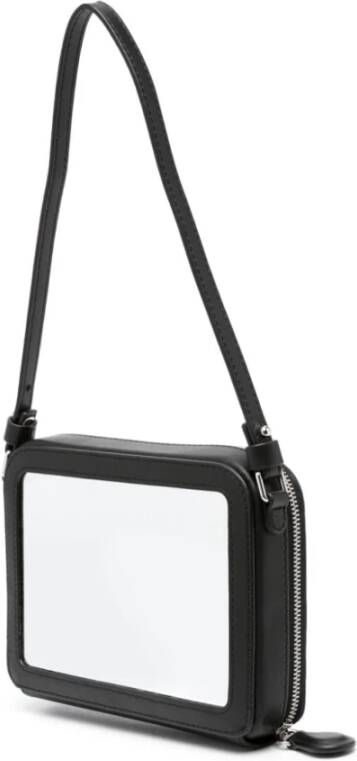 Courrèges Zwarte Cloud Reflex Schoudertas Zwart Dames