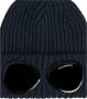 C.P. Company Blauwe Chunky Ribgebreide Beanie met Goggle-detail Blauw Heren - Thumbnail 2