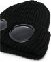 C.P. Company Zwarte geribbelde gebreide muts met Goggle-detail Black Heren - Thumbnail 3