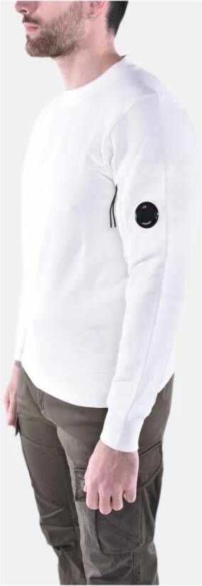 C.P. Company Diagonal Raised Fleece Lens Sweatshirt White Heren