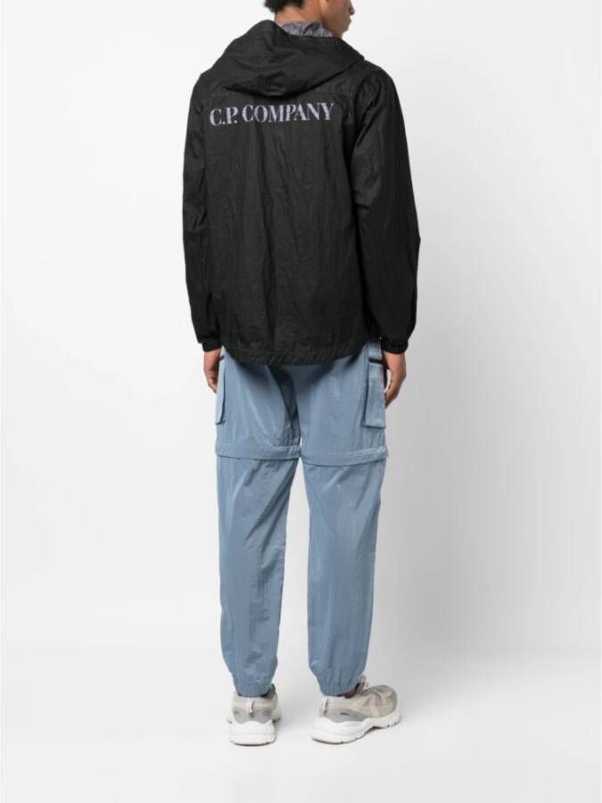 C.P. Company Zwarte Microweave Capuchon Donsjas Zwart Heren