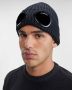 C.P. Company Blauwe Chunky Ribgebreide Beanie met Goggle-detail Blauw Heren - Thumbnail 4