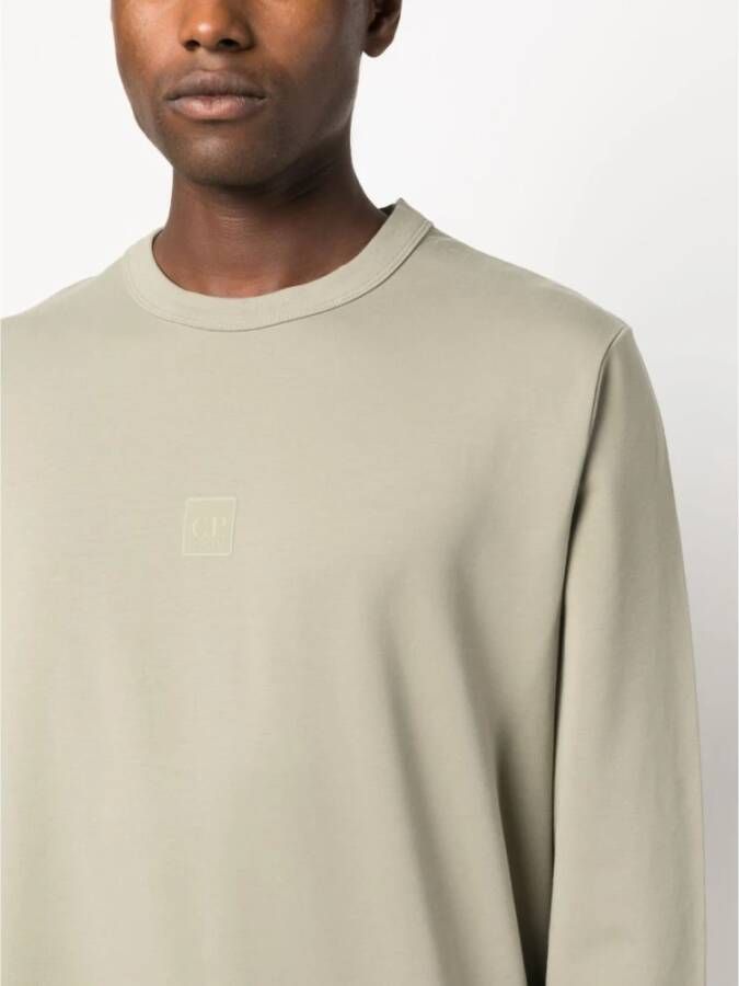 C.P. Company Khaki Sweatshirt met Logo Groen Heren