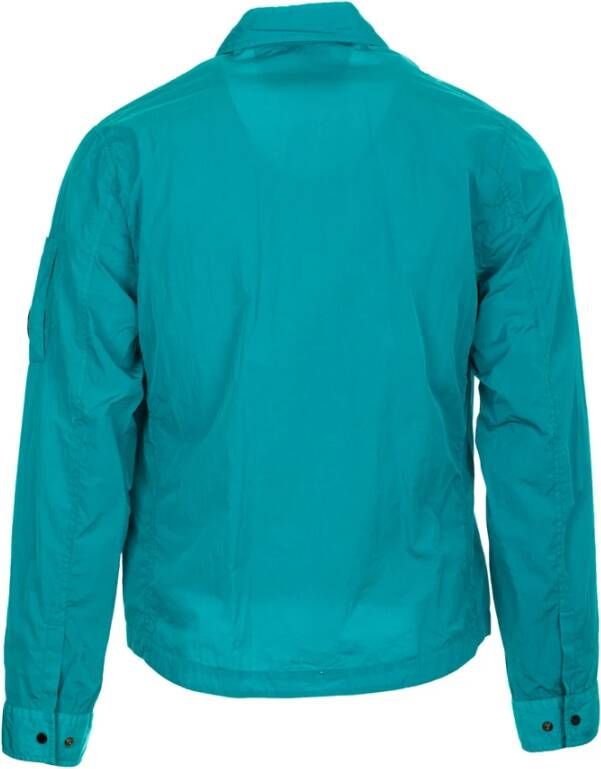 C.P. Company Turquoise Overshirt Stijlvol en Comfortabel Lichtgewicht Jack Blauw Heren