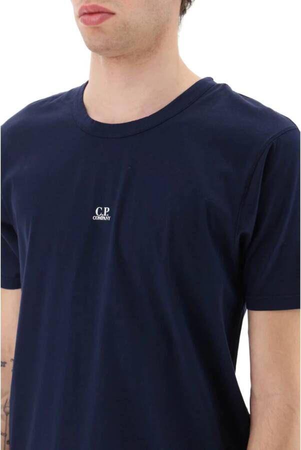 C.P. Company Logo Detail T-Shirt Blue Heren