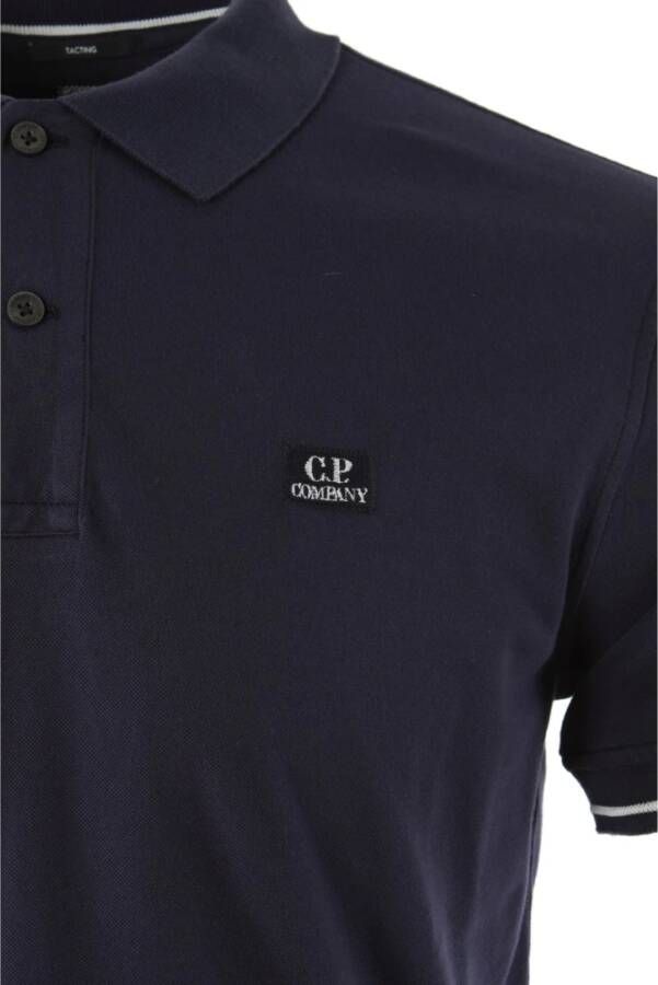 C.P. Company Marineblauwe Tacting Piquet Polo Shirt Blauw Heren