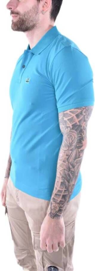 C.P. Company Stretch Piquet Polo Shirt Blauw Heren
