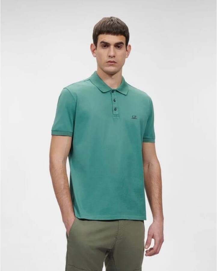 C.P. Company Ontspannen Polo Shirt Frosty Spruce-M Groen Heren