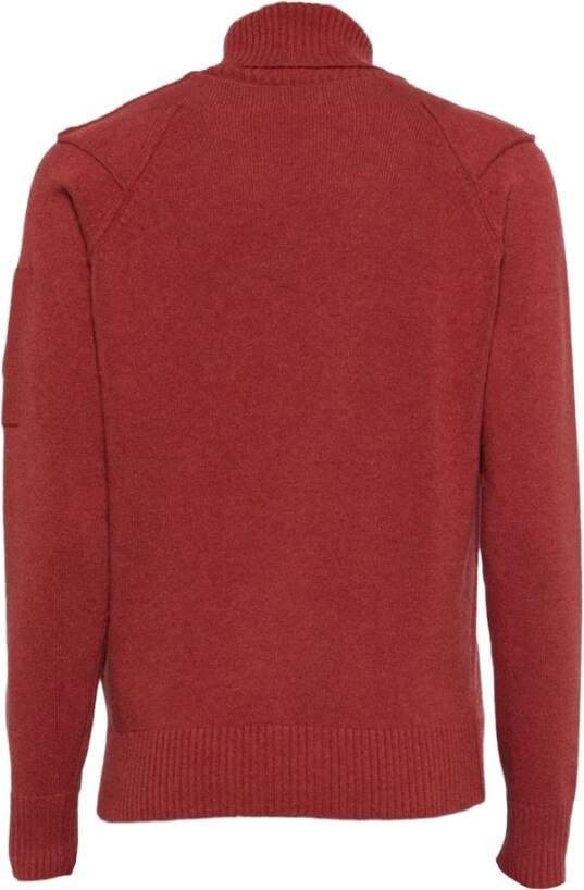 C.P. Company Rode Sweaters met Logo Detail Red Heren