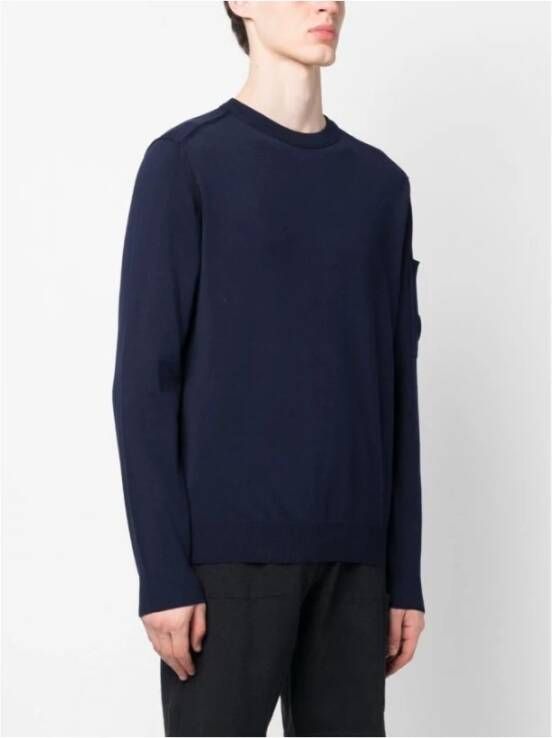 C.P. Company Trui met ronde hals Blauw Heren