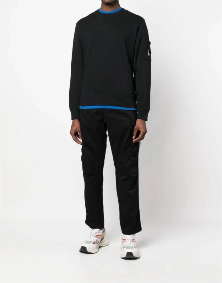 C.P. Company Zwart katoenen sweatshirt met ronde hals Zwart Heren