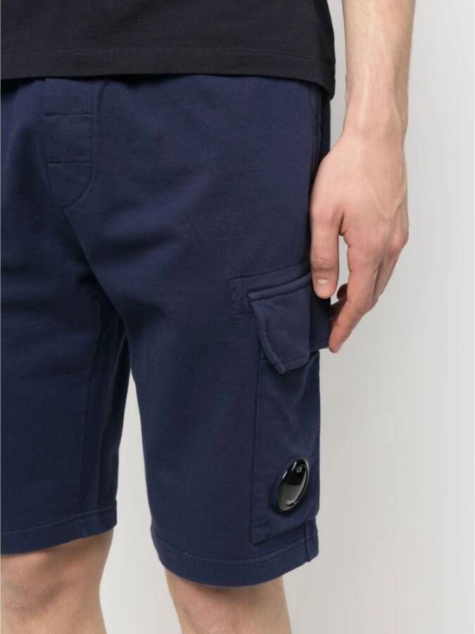 C.P. Company Shorts met ritssluiting en geribbelde profielen Blauw Heren