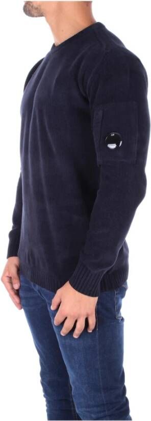 C.P. Company Herenkatoenen sweatshirt met zijlogo en ritssluiting Blauw Heren