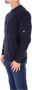 C.P. Company Blauwe Chenille Katoenen Crewneck Sweater met Lens Detail Blauw Heren - Thumbnail 2