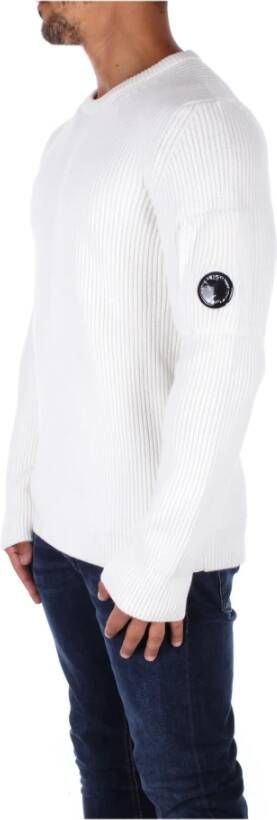 C.P. Company Heren Sweatshirt met Iconisch Logo en Zijzak Wit Heren
