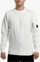 C.P. Company Diagonaal Verhoogde Ronde Hals Sweatshirt in Wit White Heren - Thumbnail 4