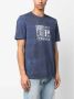 C.P. Company Bloemenprint Crew Neck T-Shirt Blauw Heren - Thumbnail 2