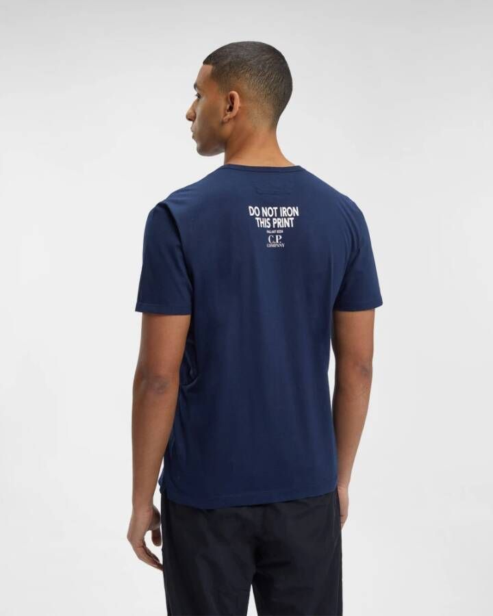 C.P. Company Mercerized Jersey Zak T-shirt voor Heren Blauw Heren