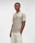 C.P. Company T-Shirt met Versleten Logo Patch Beige Heren - Thumbnail 2