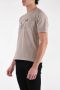 C.P. Company T-Shirt met Versleten Logo Patch Beige Heren - Thumbnail 4