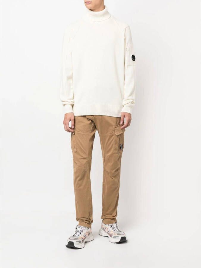 C.P. Company Satin Stretch Cargo Broek 48 Beige Heren
