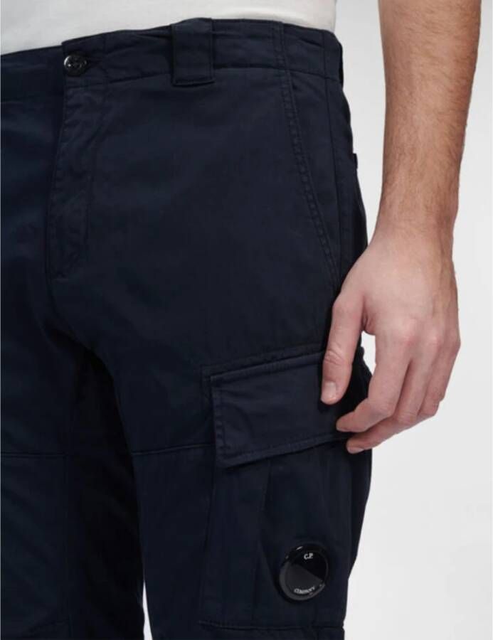 C.P. Company Slim Fit Tapered Broek Blauw Heren