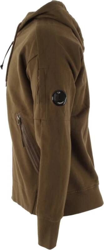 C.P. Company Diagonaal Fleece Zip-through Vest voor Heren Bruin Heren