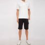 C.P. Company Zwarte Lange Katoenen Shorts met Elastische Taille Zwart Heren - Thumbnail 6