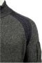 C.P. Company Grijze gebreide jas met opstaande kraag in twee kleuren Zwart Heren - Thumbnail 2