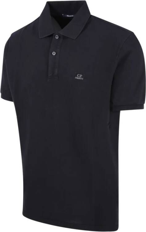 C.P. Company Zwart 24 1 Piquet Polo Shirt Black Heren