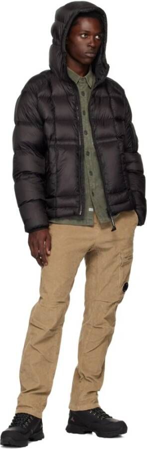 C.P. Company Zwarte D.d. Shell en Dons Gewatteerde Blouson Zwart Heren
